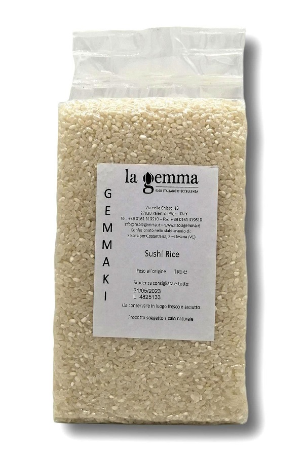 Riso per sushi premium sottovuoto Gemmaki La Gemma 1 kg. Riso per sushi premium sottovuoto Gemmaki La Gemma 1 kg.